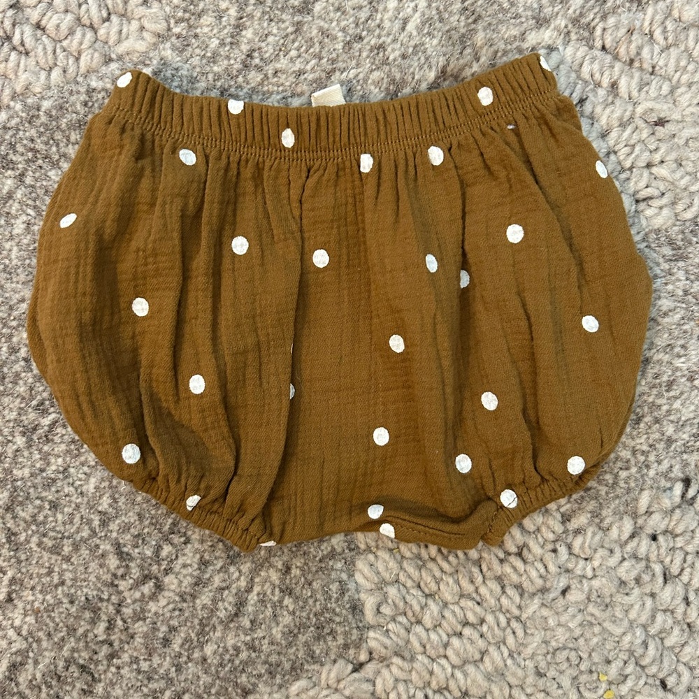Quincy Mae Tan Polka Dot Diaper Cover